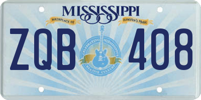 MS license plate ZQB408