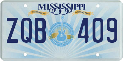 MS license plate ZQB409