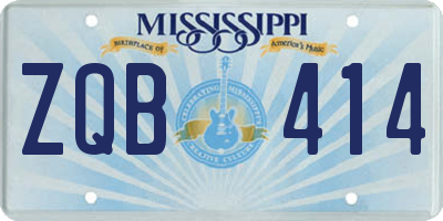 MS license plate ZQB414