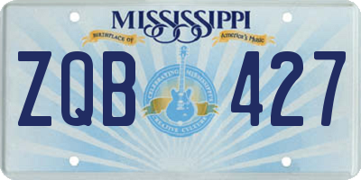 MS license plate ZQB427