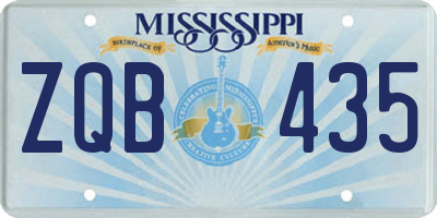 MS license plate ZQB435