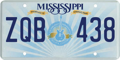 MS license plate ZQB438