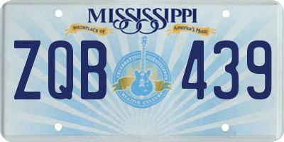 MS license plate ZQB439