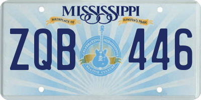 MS license plate ZQB446