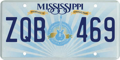 MS license plate ZQB469