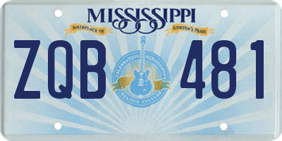 MS license plate ZQB481