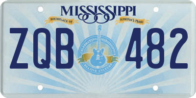 MS license plate ZQB482