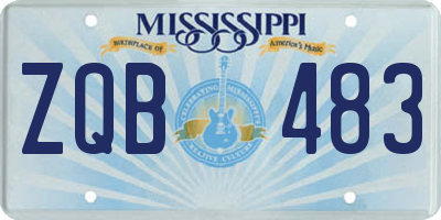 MS license plate ZQB483