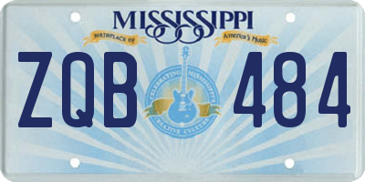 MS license plate ZQB484