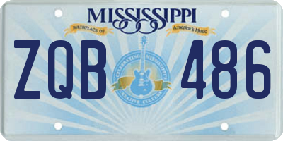 MS license plate ZQB486