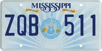 MS license plate ZQB511