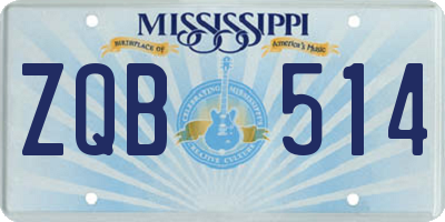 MS license plate ZQB514