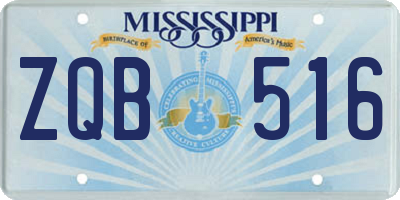MS license plate ZQB516