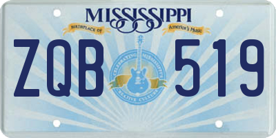 MS license plate ZQB519
