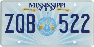 MS license plate ZQB522