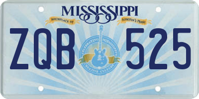 MS license plate ZQB525