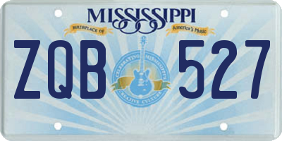 MS license plate ZQB527