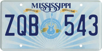 MS license plate ZQB543
