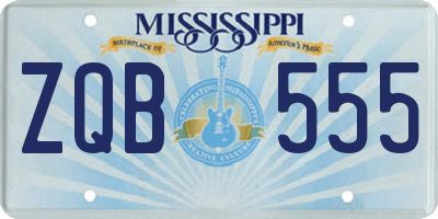 MS license plate ZQB555