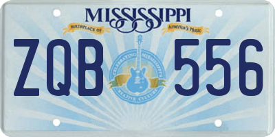 MS license plate ZQB556