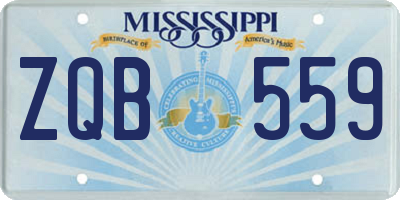MS license plate ZQB559