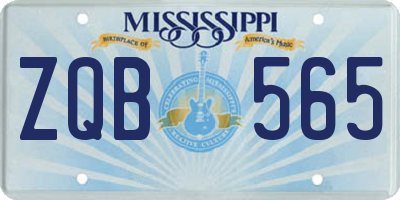 MS license plate ZQB565