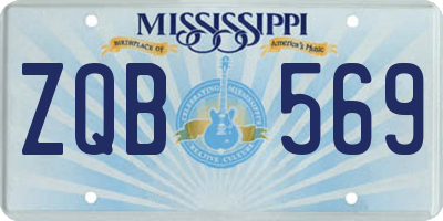 MS license plate ZQB569
