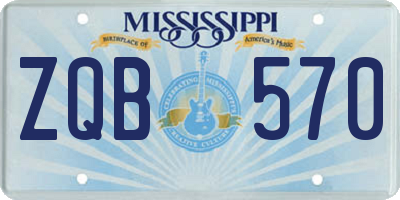 MS license plate ZQB570