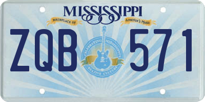 MS license plate ZQB571