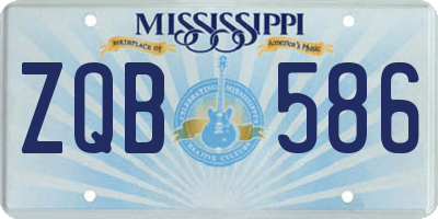 MS license plate ZQB586