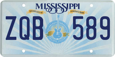 MS license plate ZQB589