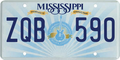 MS license plate ZQB590