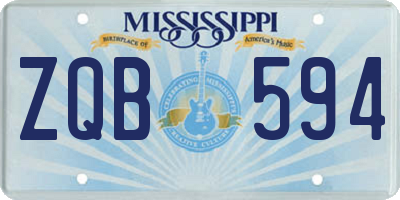 MS license plate ZQB594