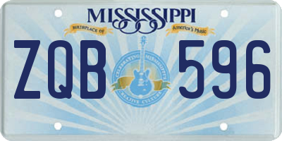 MS license plate ZQB596
