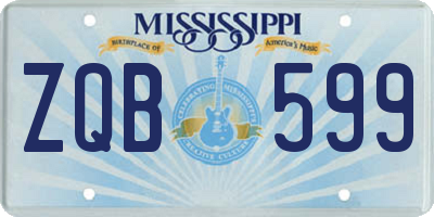 MS license plate ZQB599