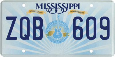 MS license plate ZQB609
