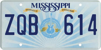 MS license plate ZQB614