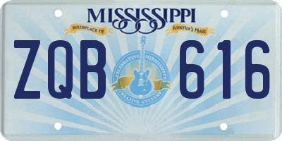 MS license plate ZQB616