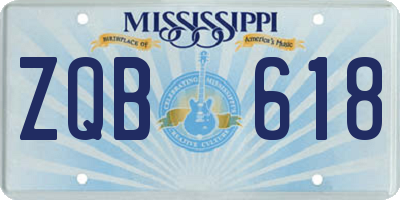 MS license plate ZQB618