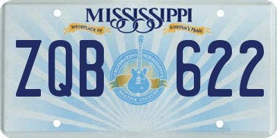 MS license plate ZQB622