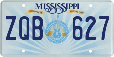 MS license plate ZQB627