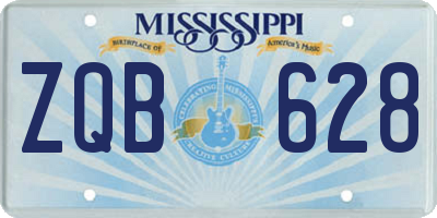 MS license plate ZQB628