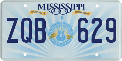 MS license plate ZQB629