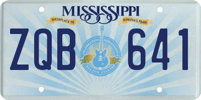 MS license plate ZQB641