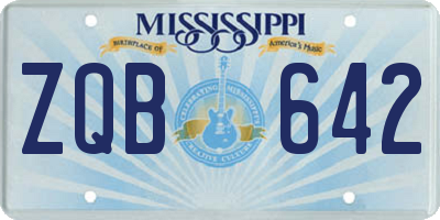 MS license plate ZQB642