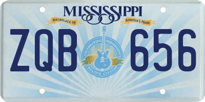 MS license plate ZQB656