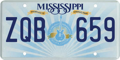 MS license plate ZQB659