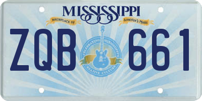 MS license plate ZQB661