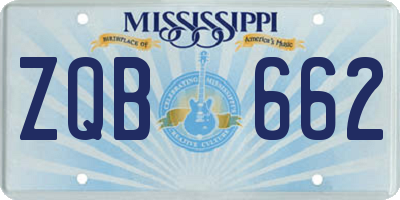 MS license plate ZQB662