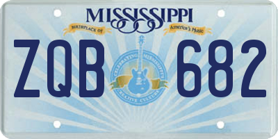 MS license plate ZQB682